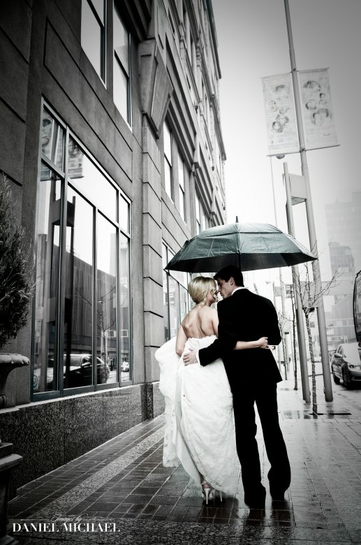 Rainy Day Wedding Photograph
