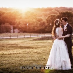 Sunset Sun flare Wedding Photo 