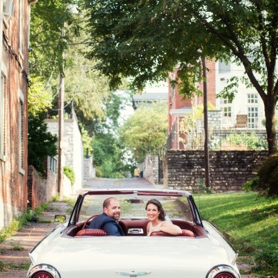 Wedding Photography in classic car