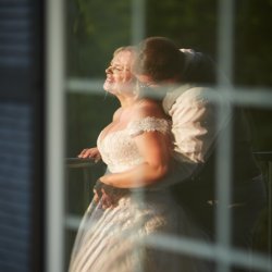 Wedding Photography Reflection in Window