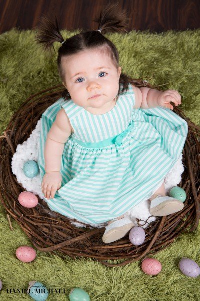 Infant Easter Portraits, Easter Photos, Cincinnati Photographers