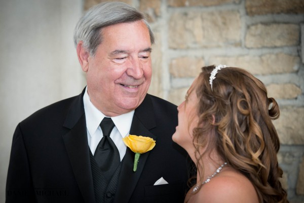 Bride and her Dad on Wedding Day