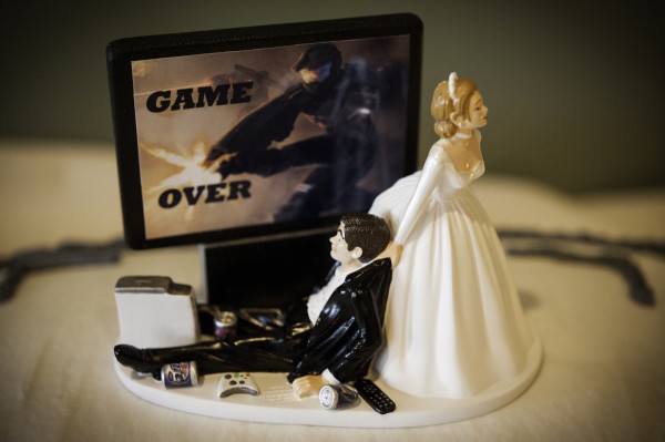 Grooms cake topper video games