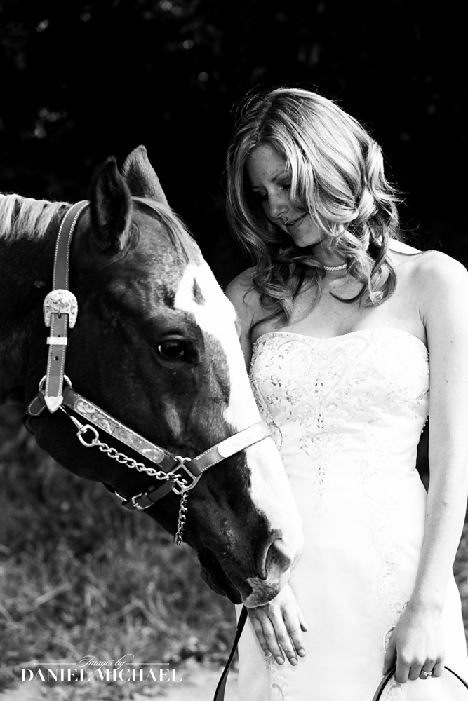 Bridal Portraits with her Horse