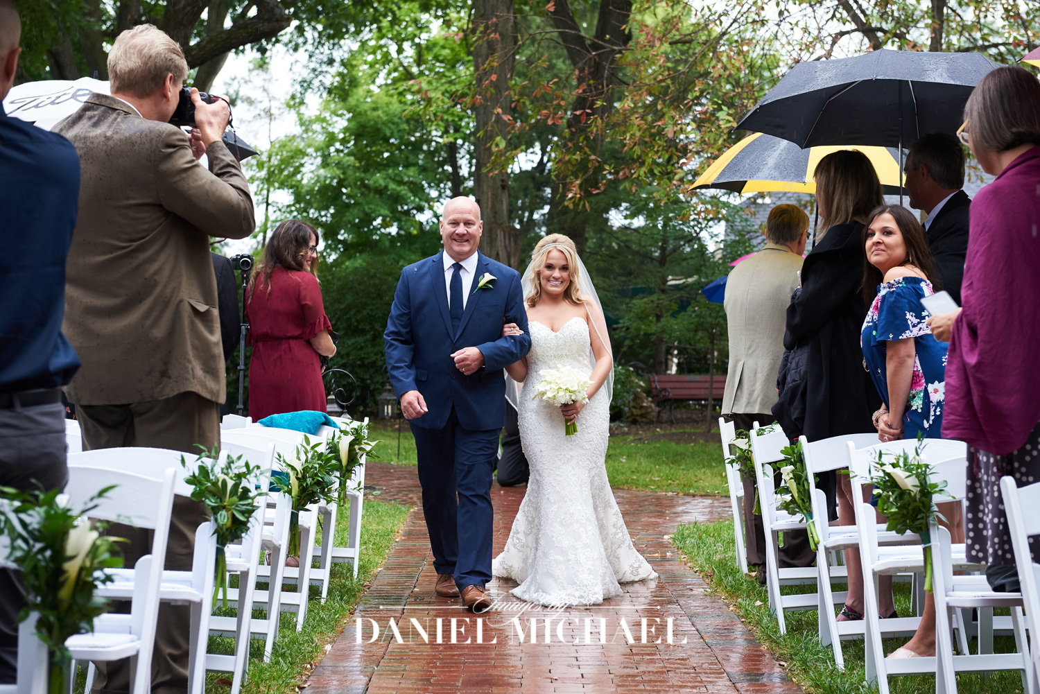 Wedding Ceremony in the Rain
