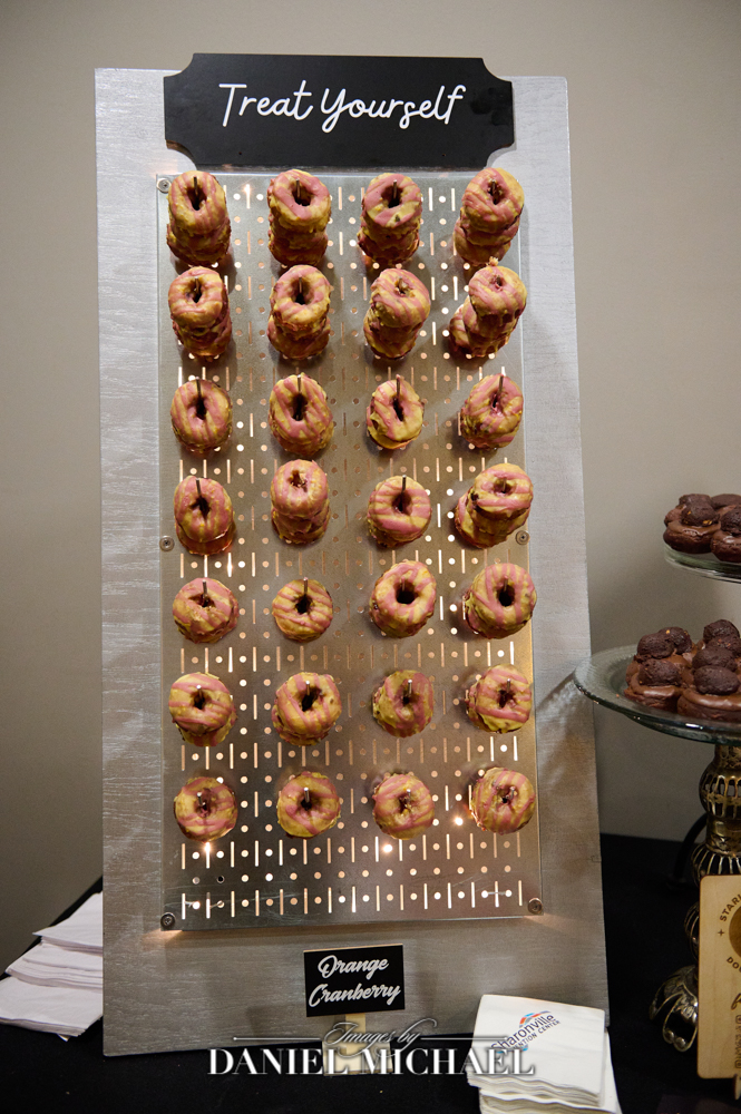 Donut Wall at Wedding Reception