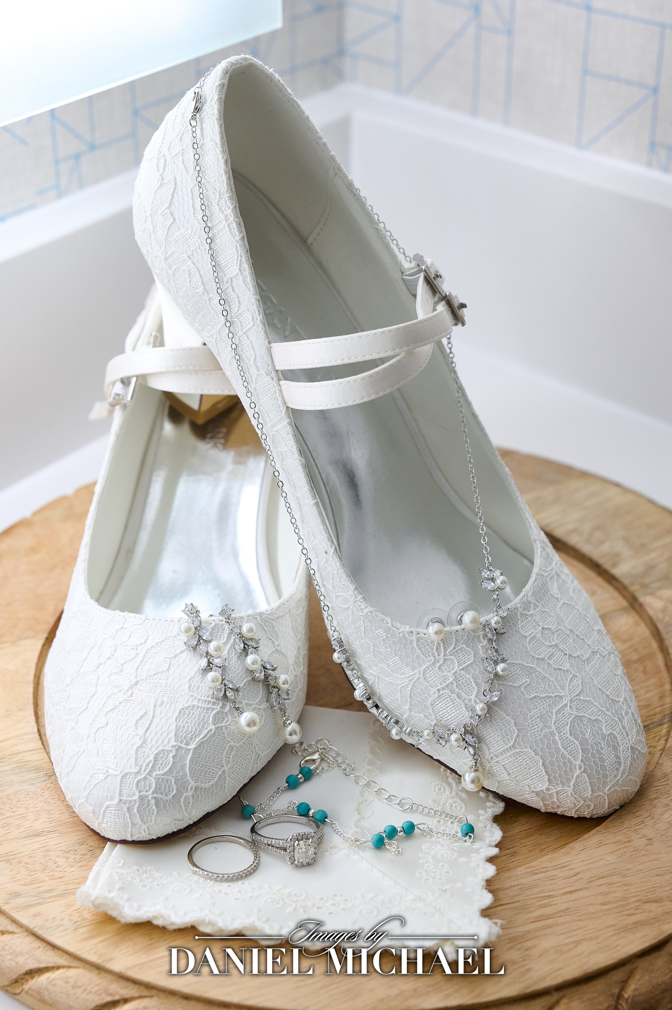 Wedding Shoes and Jewelry Photo